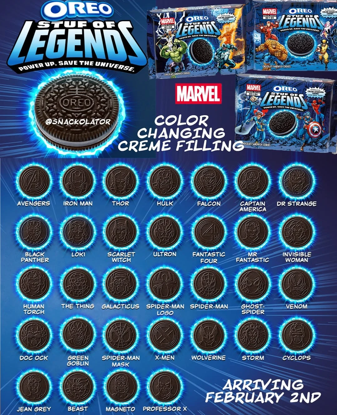 Marvel Oreo Stuff of Legends set of 3 - photo 4