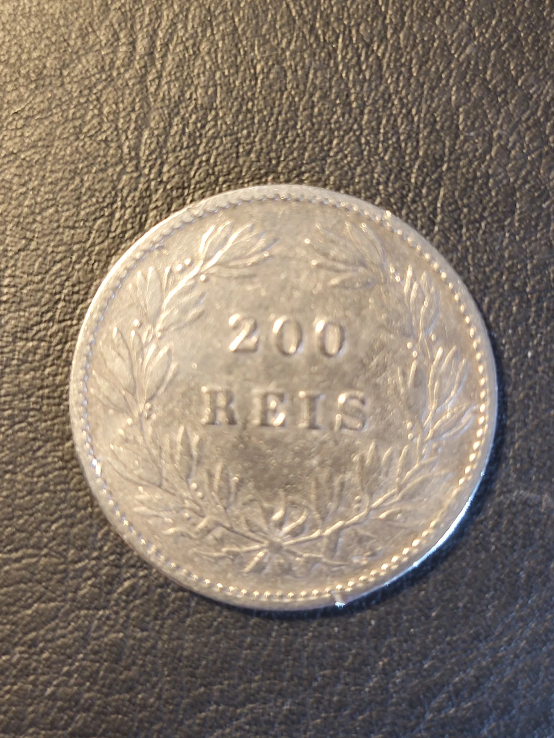 Portugal 200 Reis Coin 1873 - photo 2