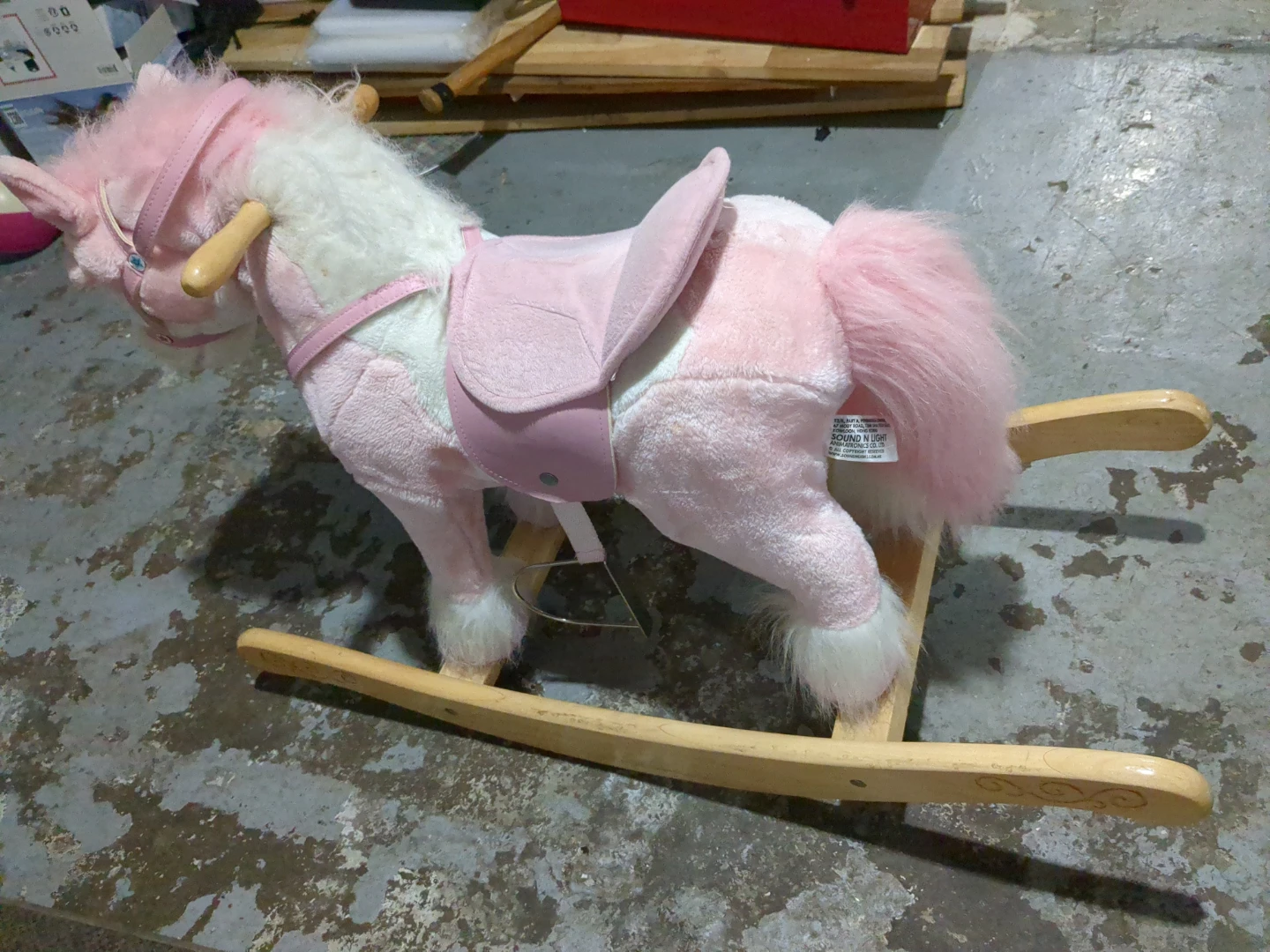 Pink Plush Rocking Horse - photo 2