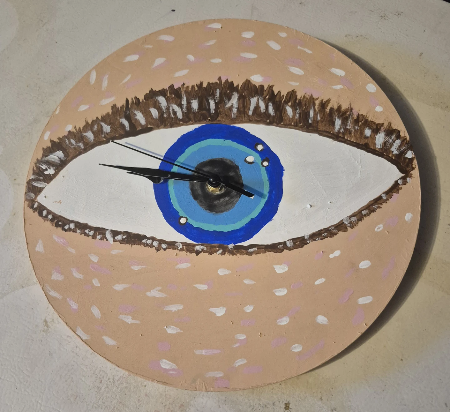 Hand-Painted Eye Clock
