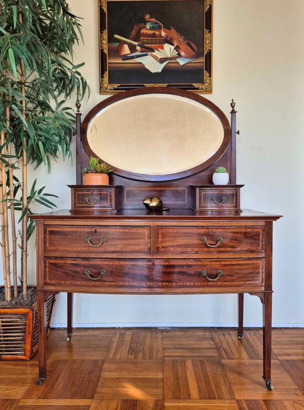 Vintage Edwardian Mahogany Vanity/Dresser (Delivery Available) - photo 5