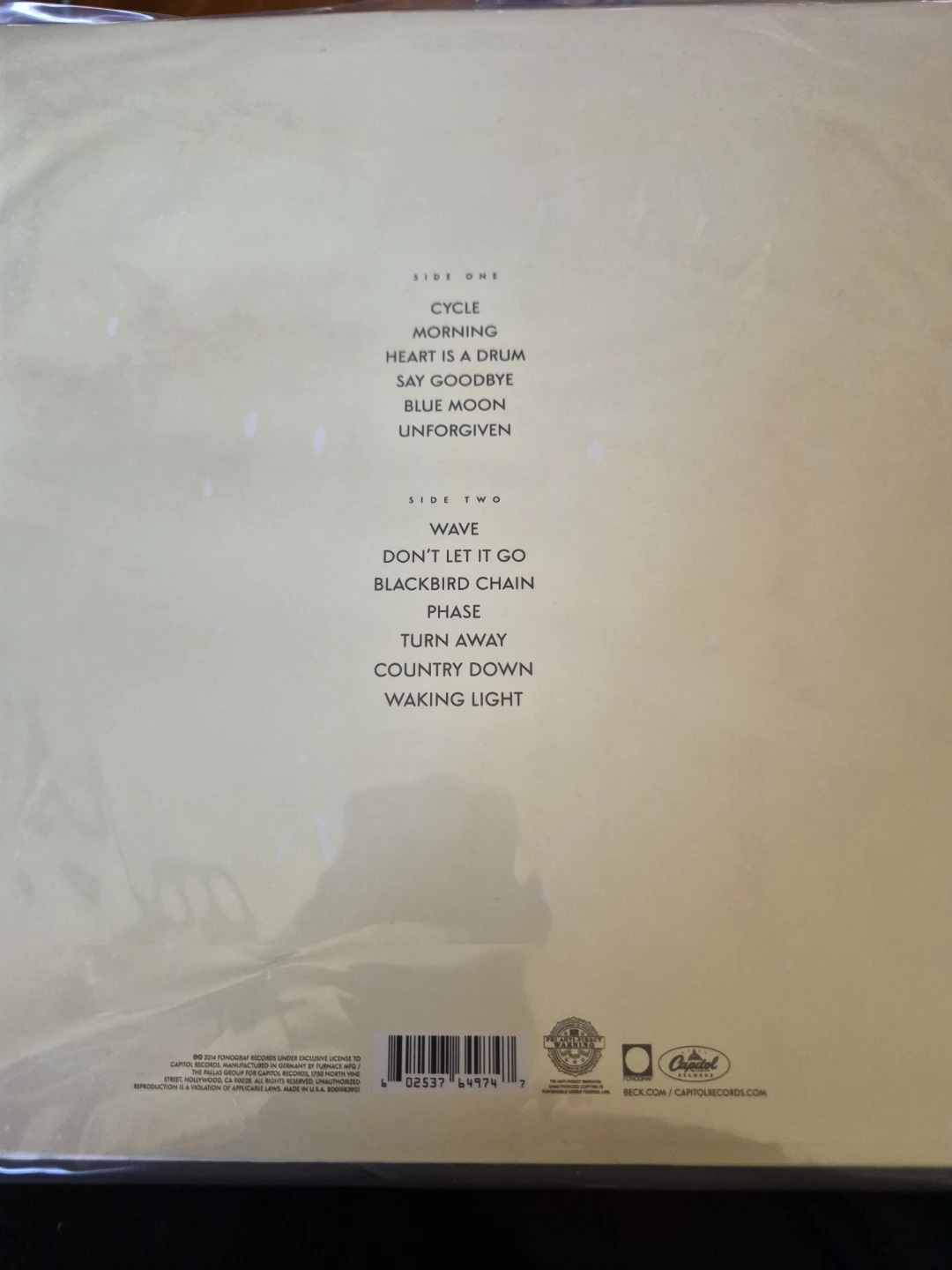 Beck Morning Phase Vinyl Record - photo 2