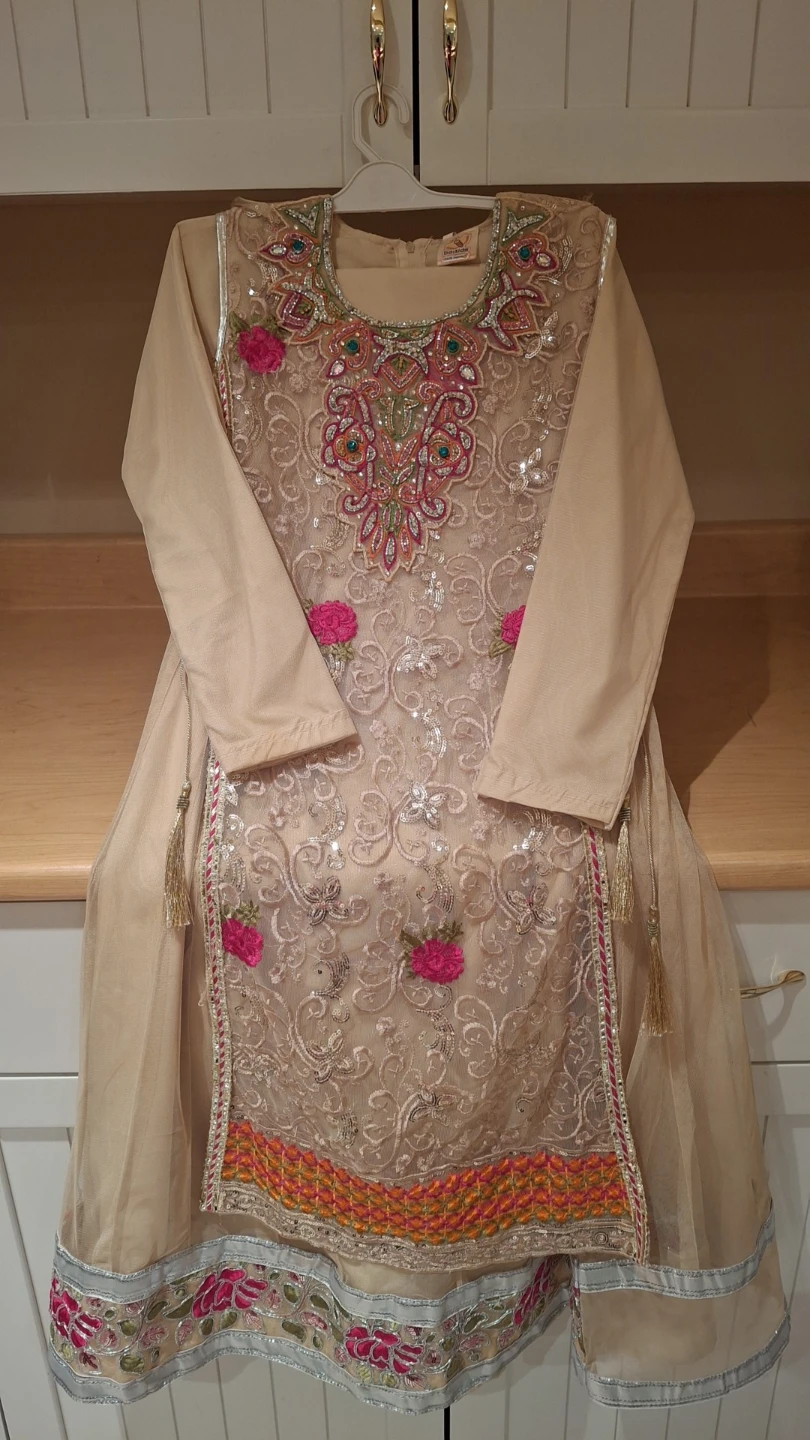 Girls' Embroidered Anarkali Dresses (Set of 4) - photo 3