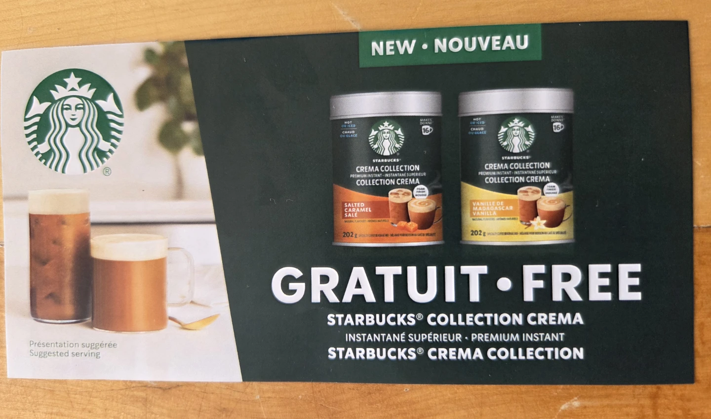 Starbucks Crema Collection Coupon ($15.49 value)