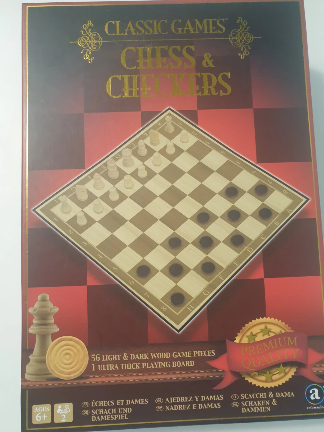 Classic Games Chess & Checkers Set