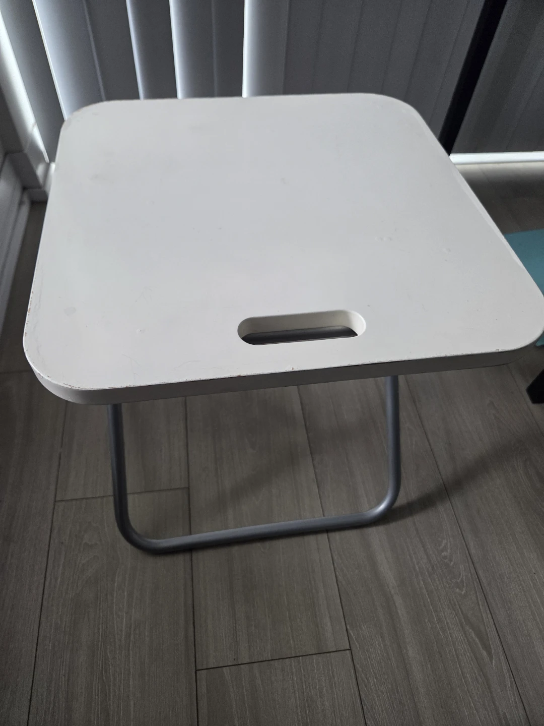 White Portable Folding Side Table