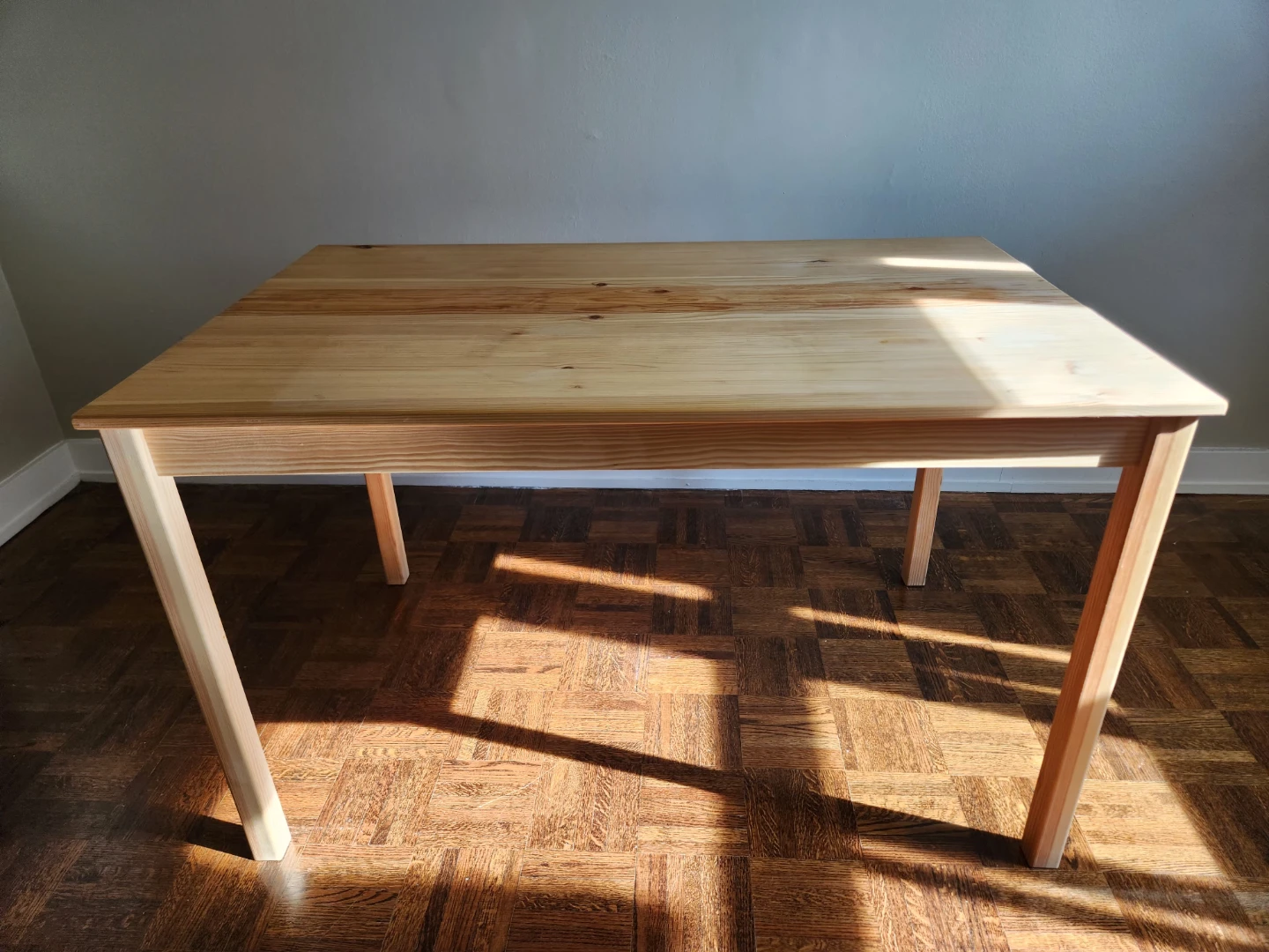 Solid Pine Wood Dining Table