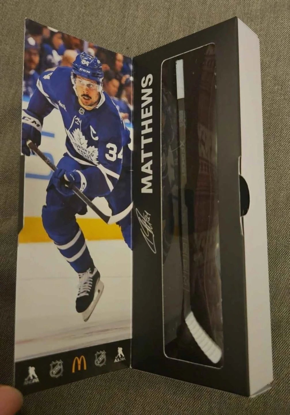 Toronto Maple Leafs McDonald's mini hockey stick collectible