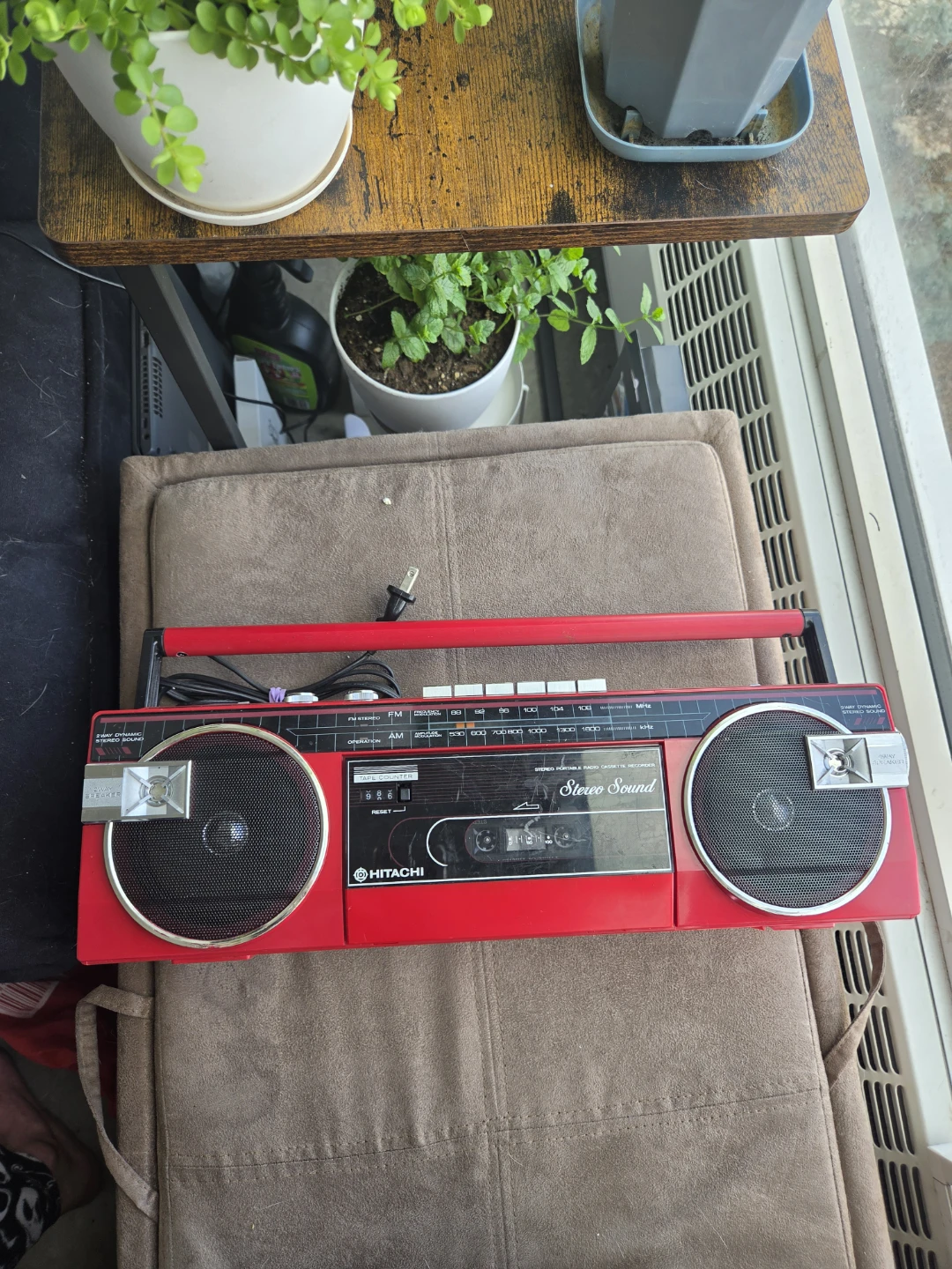 Vintage Hitachi Stereo Sound Boombox TRK-6400HC