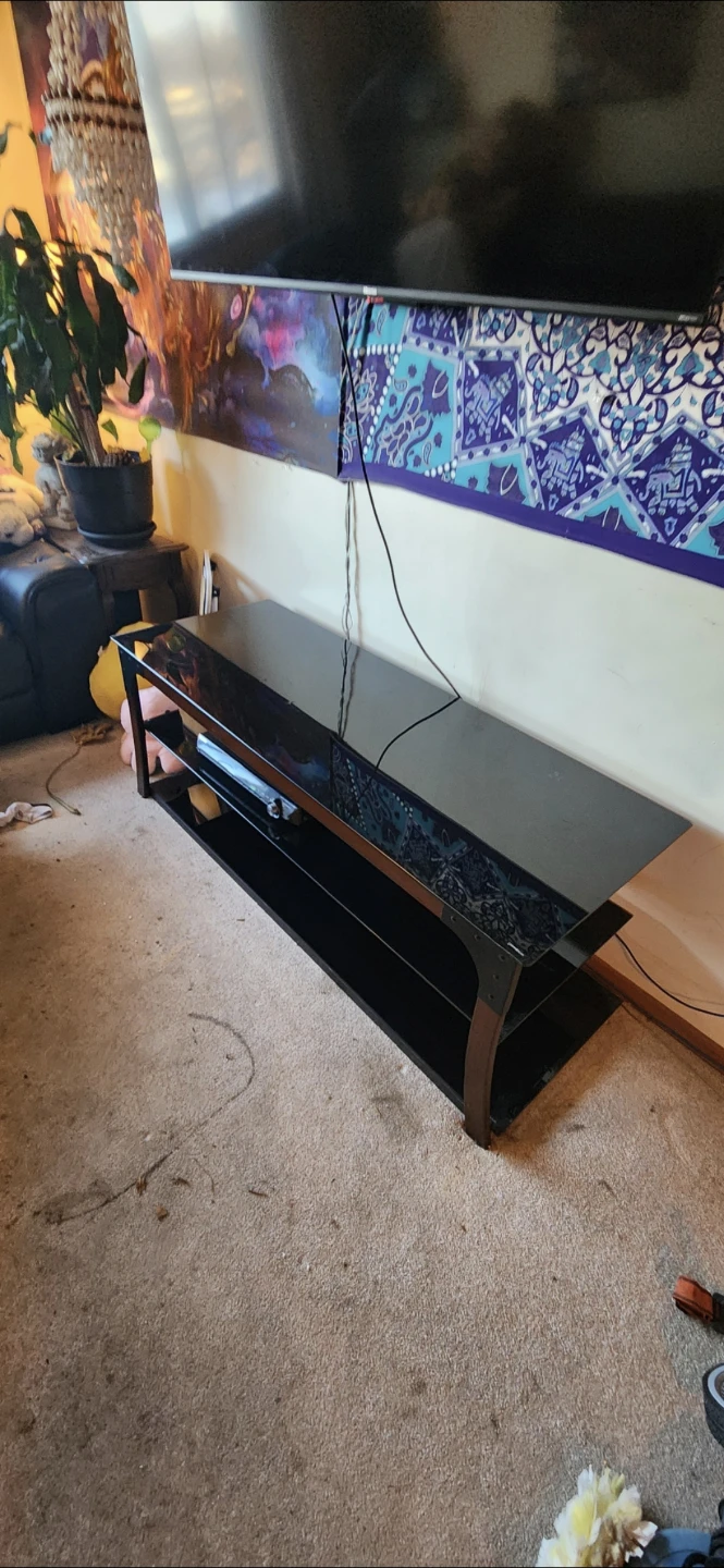 Glass Top TV Stand 6' - photo 2