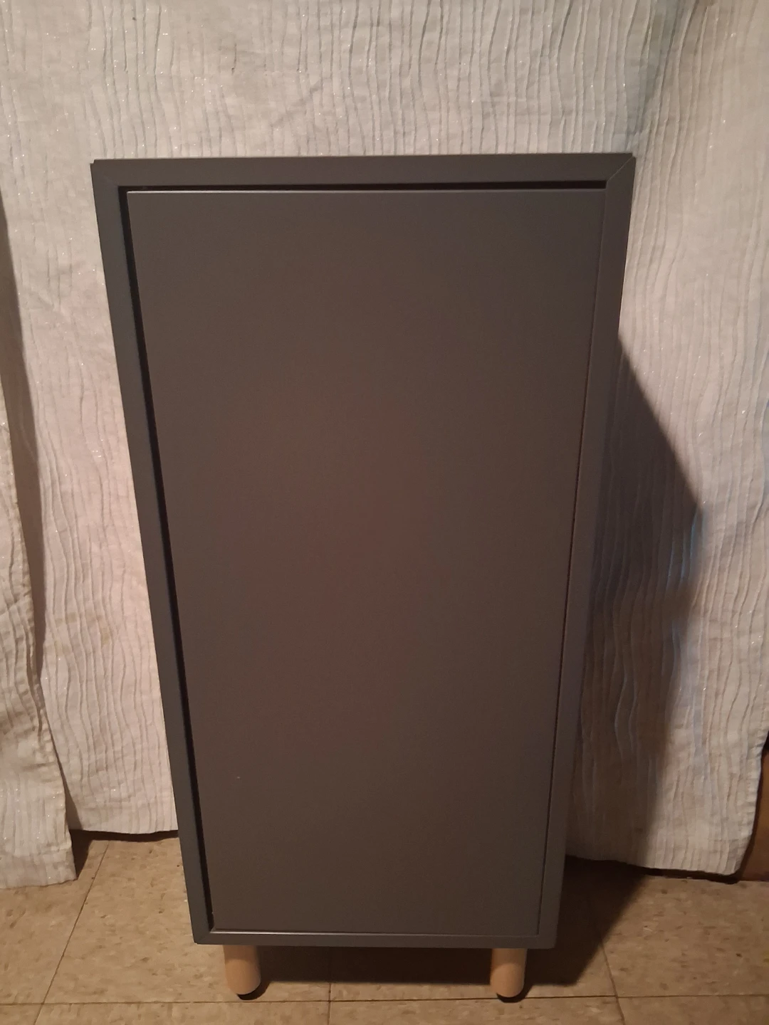 Gray Cabinet with Shelves