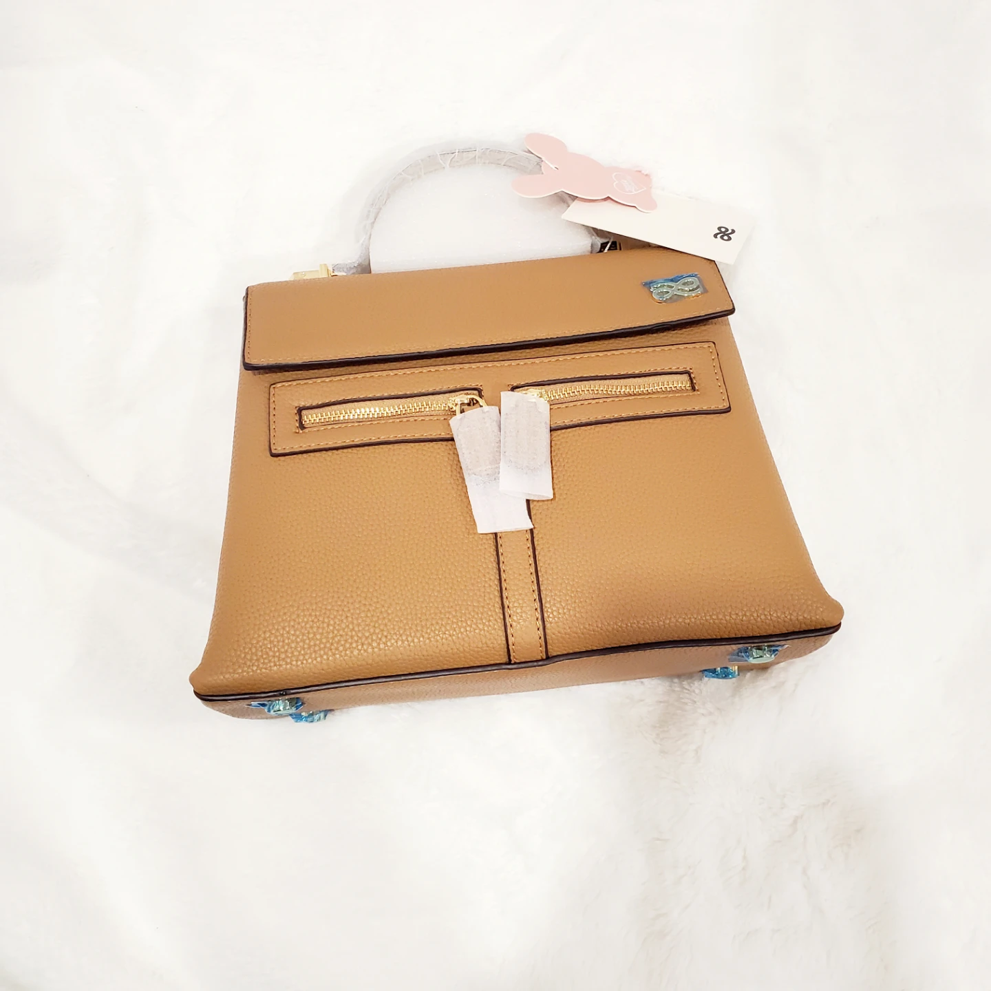 House of Little Bunny Tan Leather Top Handle Bag - photo 2