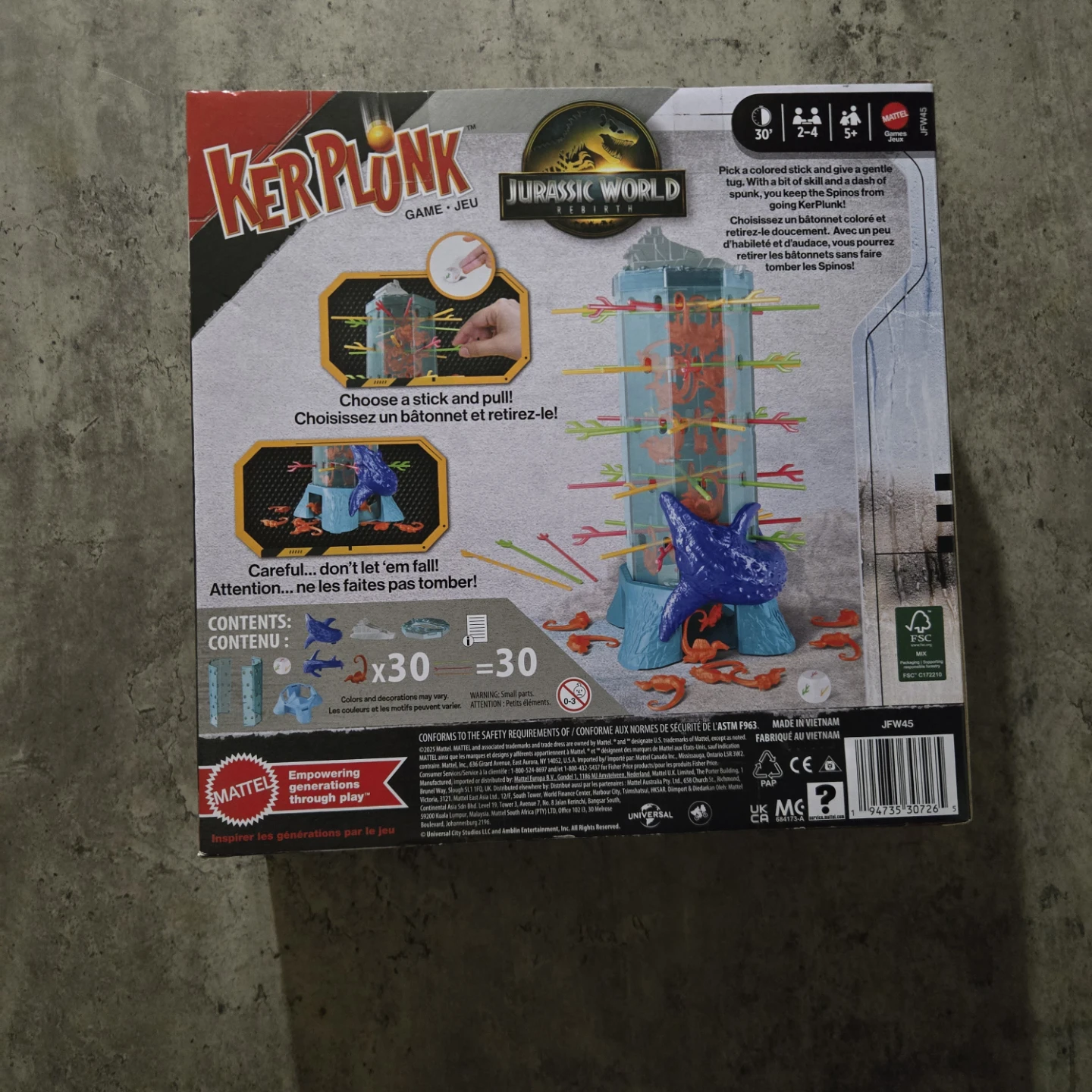 Mattel KerPlunk Jurassic World Rebirth Game - photo 2