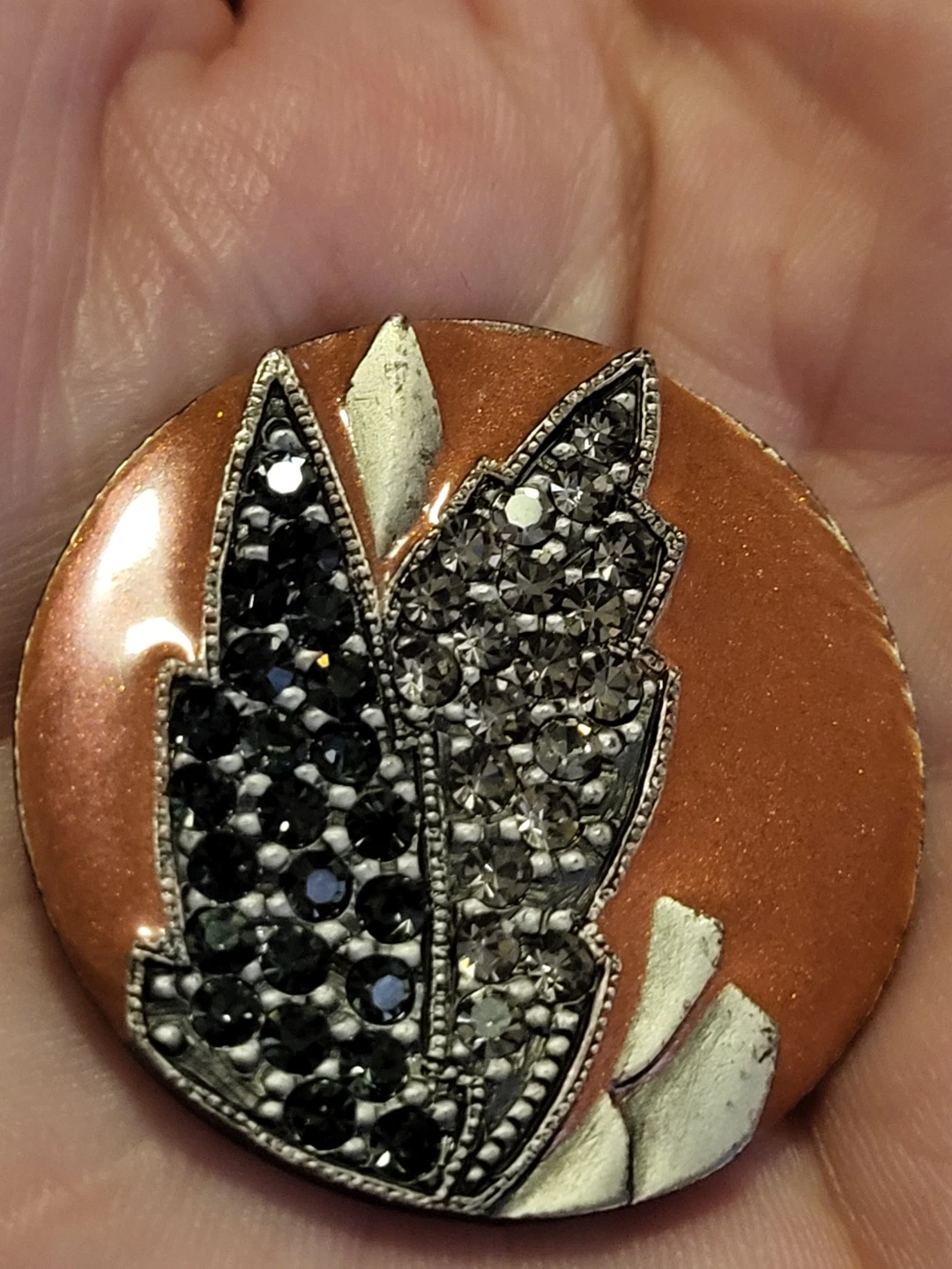 Vintage Edgar Berebi Enamel Button Earrings from the 80's Era - photo 2