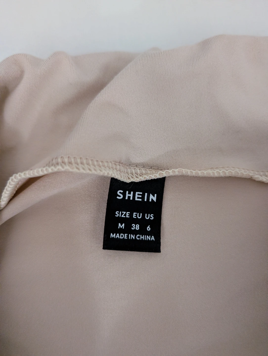 SHEIN Ruched Tube Top Crop Sexy Stretchy Top Summer Beige 15" - photo 2