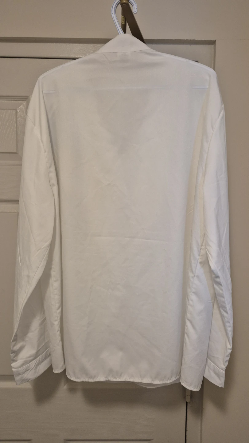 White Long Sleeve Shirt with Parrot Graphic - photo 3