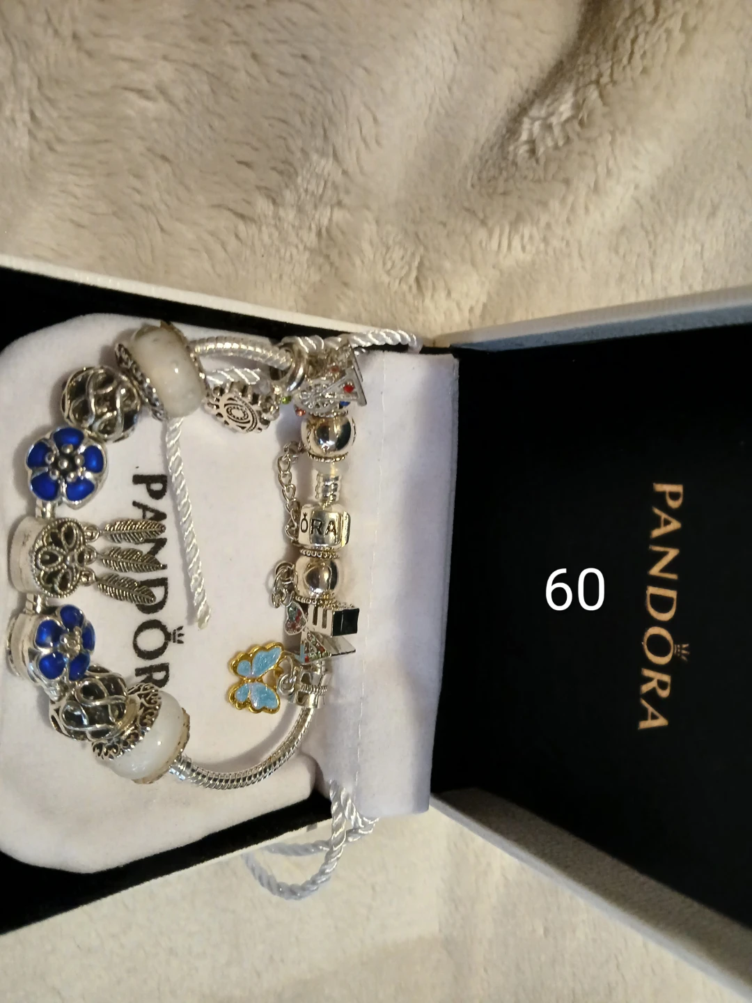 Pandora Charm Bracelet Sterling Silver with Charms