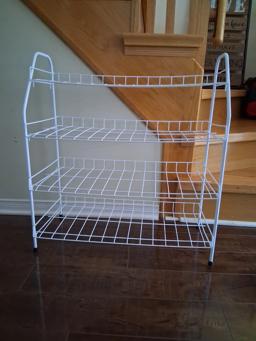 White 4-Tier Wire Shelving Unit