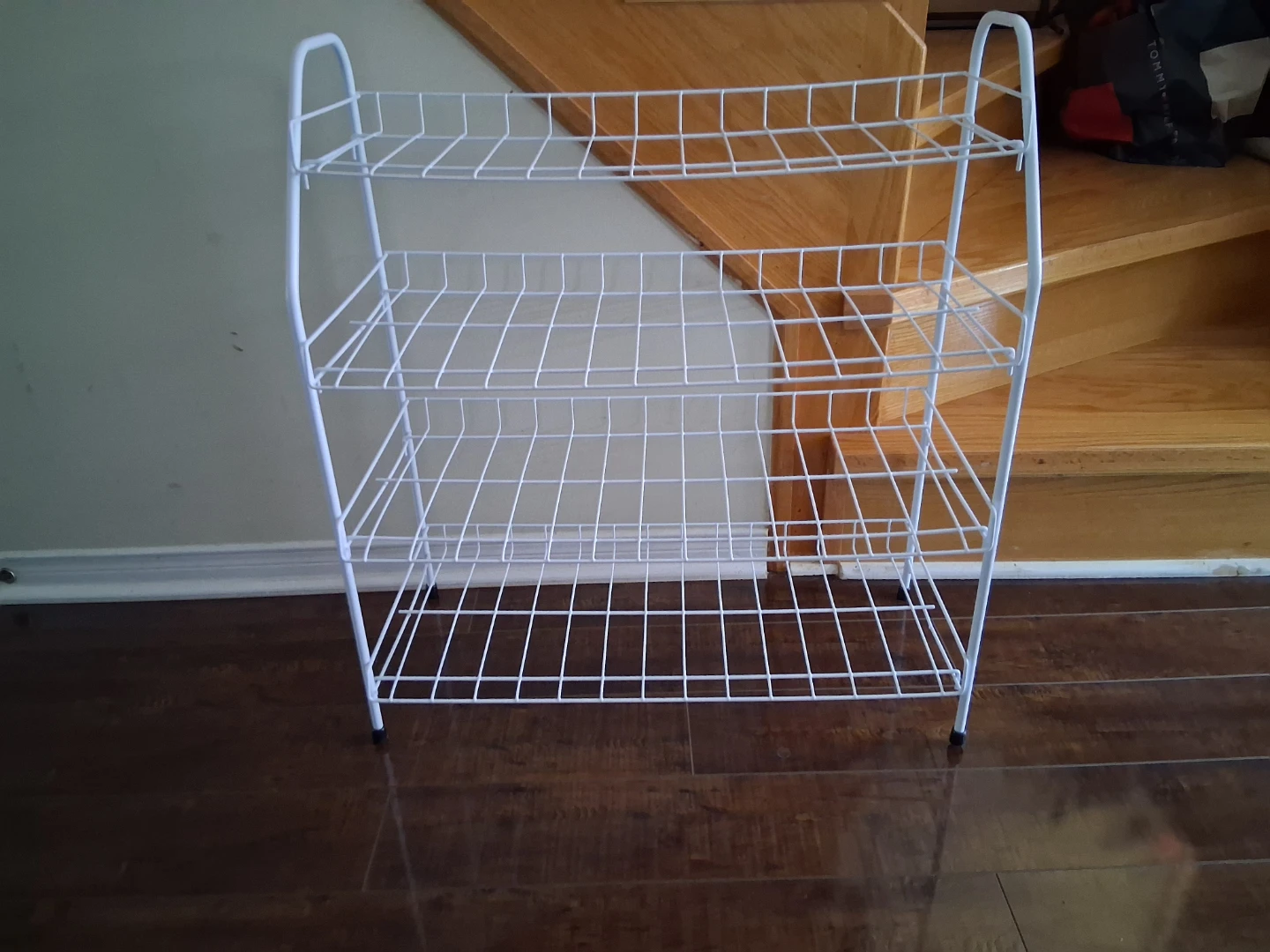 White 4-Tier Wire Shelving Unit - photo 2