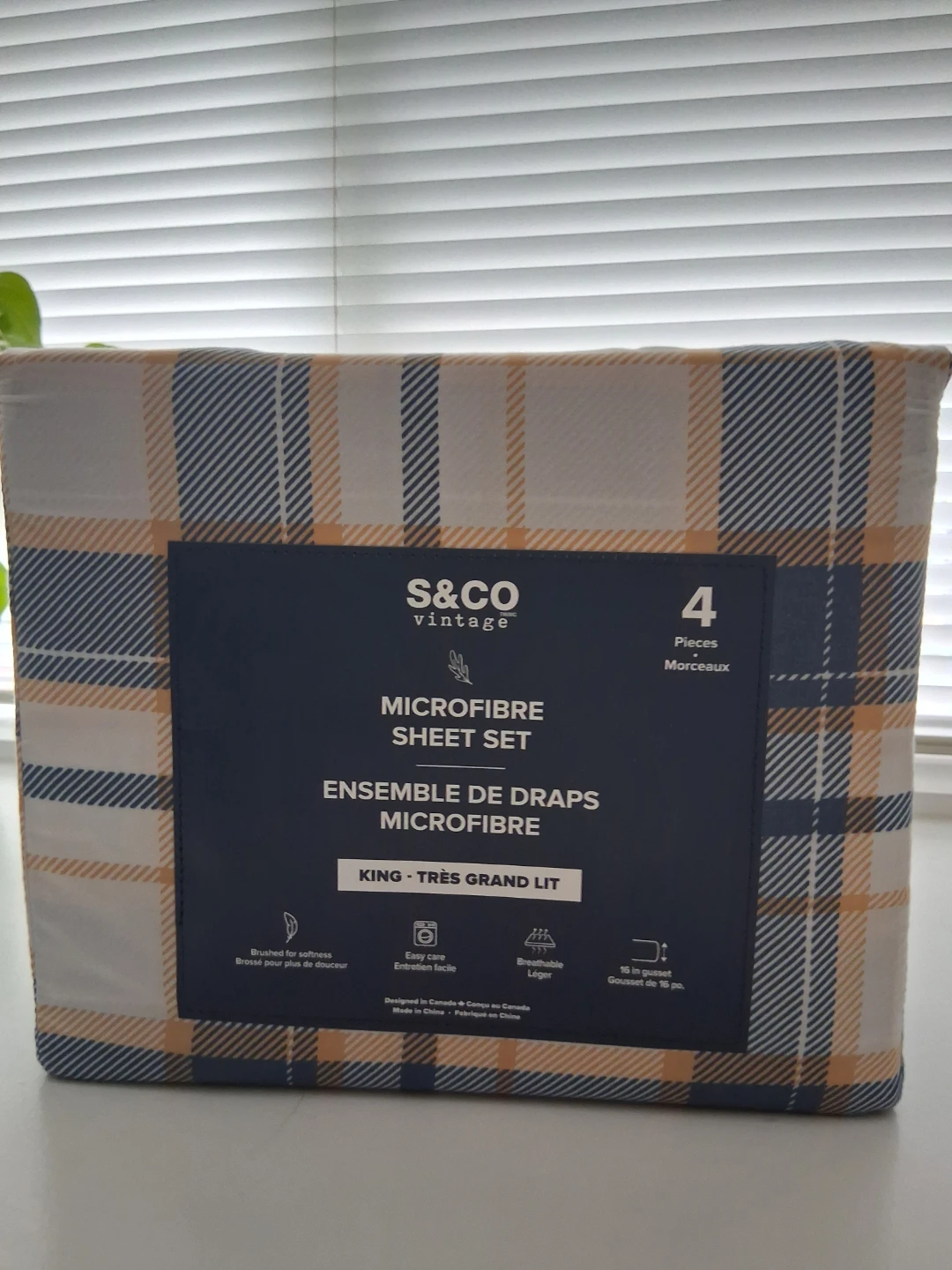 S&CO Vintage Microfibre Sheet Set - King