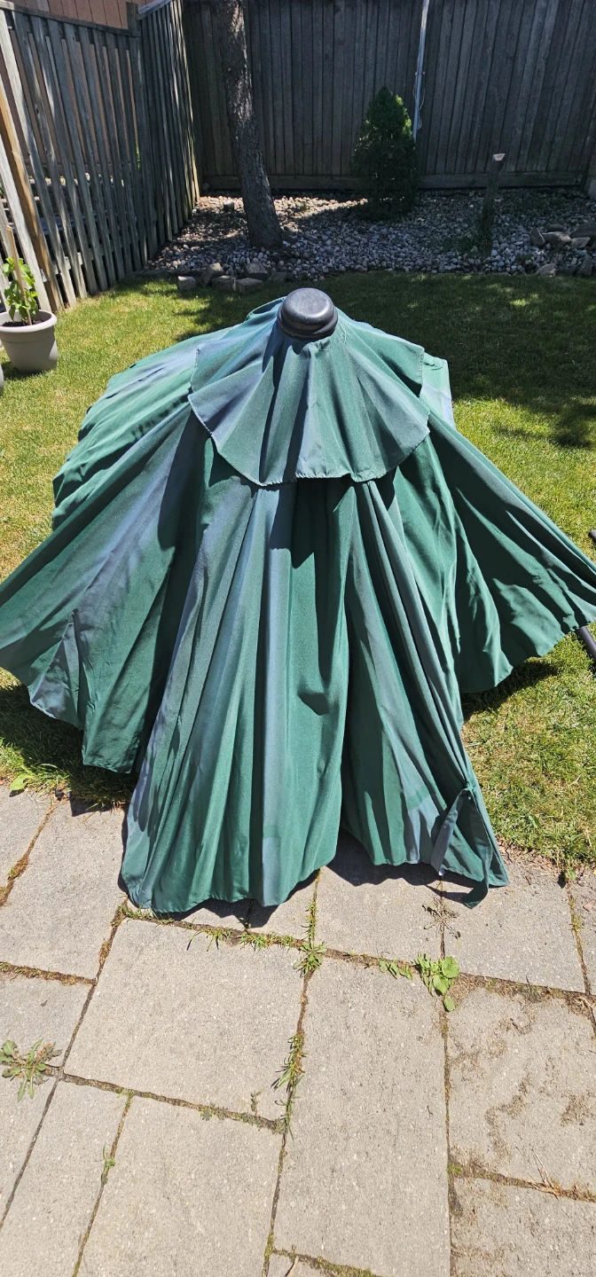 Green Patio Umbrella with Stand Poles - photo 2