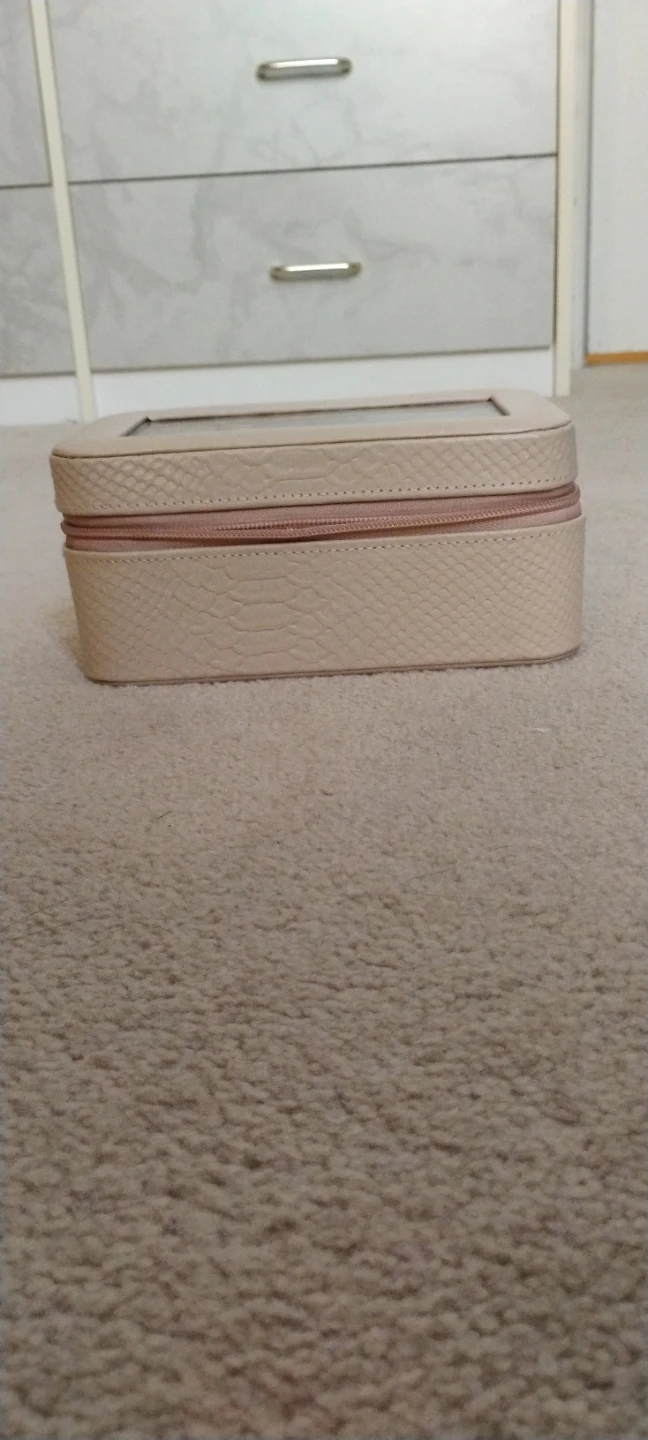 Beige Jewelry Organizer with Zippered Compartments - photo 3