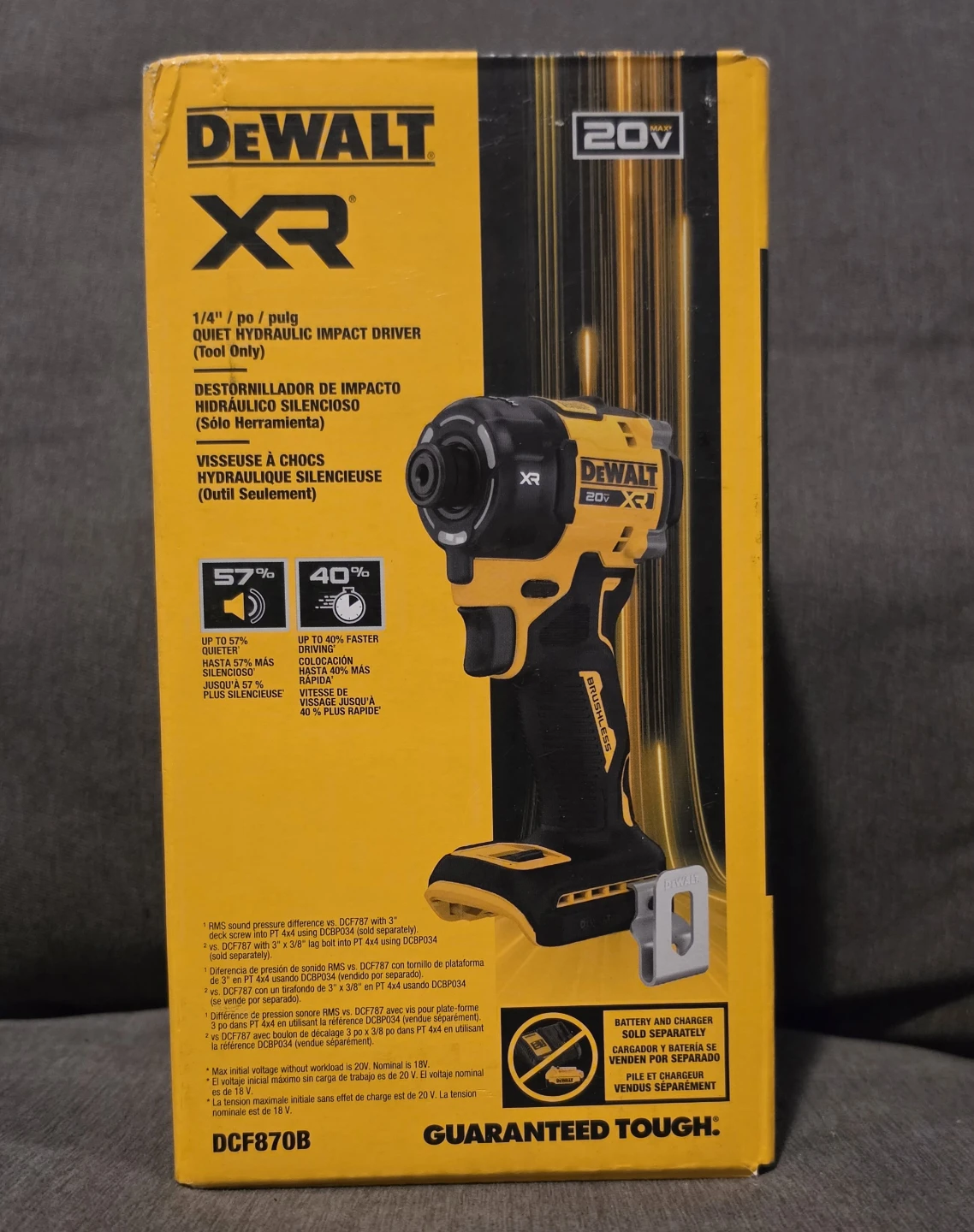 DeWalt XR 1/4" Quiet Hydraulic Impact Driver (Tool Only) DCF870B