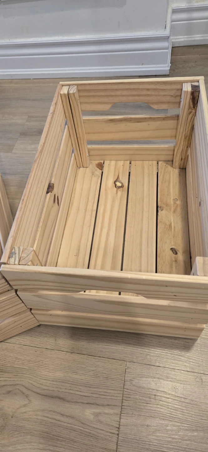 Wooden Crate Storage Box - photo 2