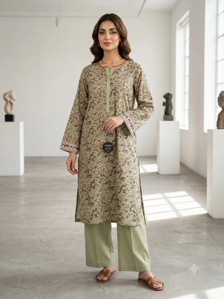Pakistani 3-Piece Floral Lawn suit  - Size 10