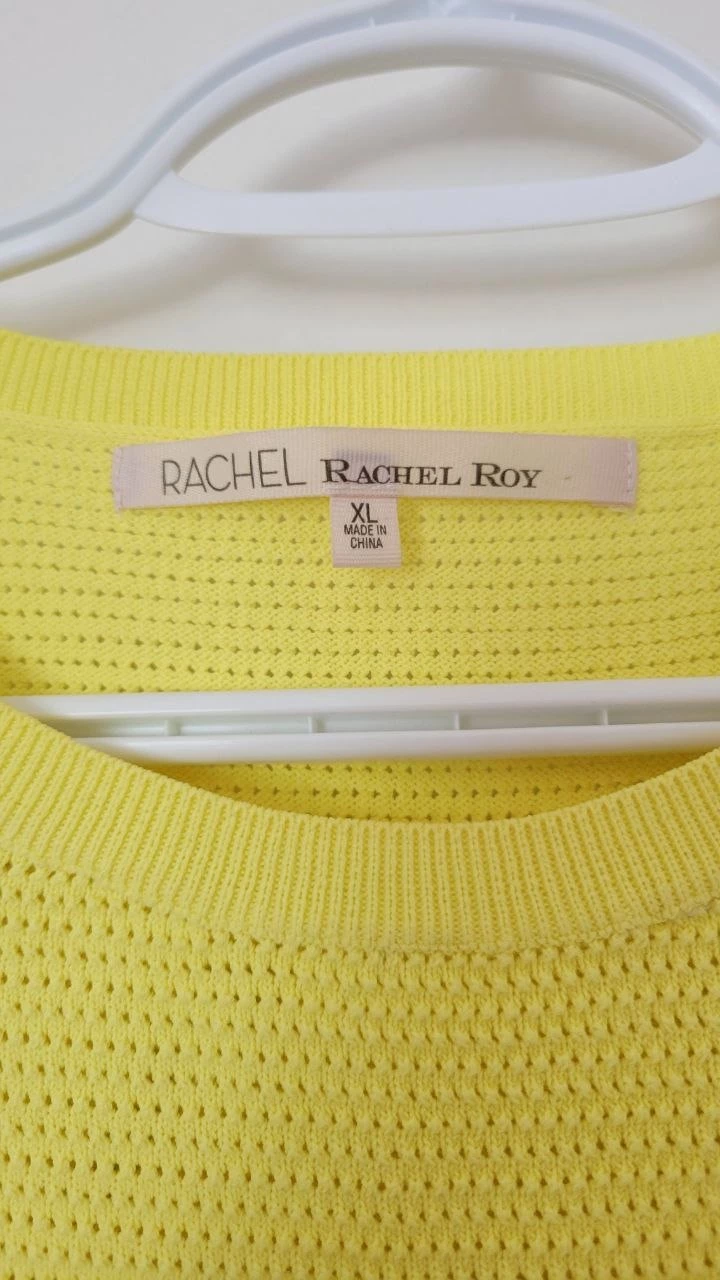 Rachel Roy Yellow Knit Tank Top - Size XL (NEW) - photo 2
