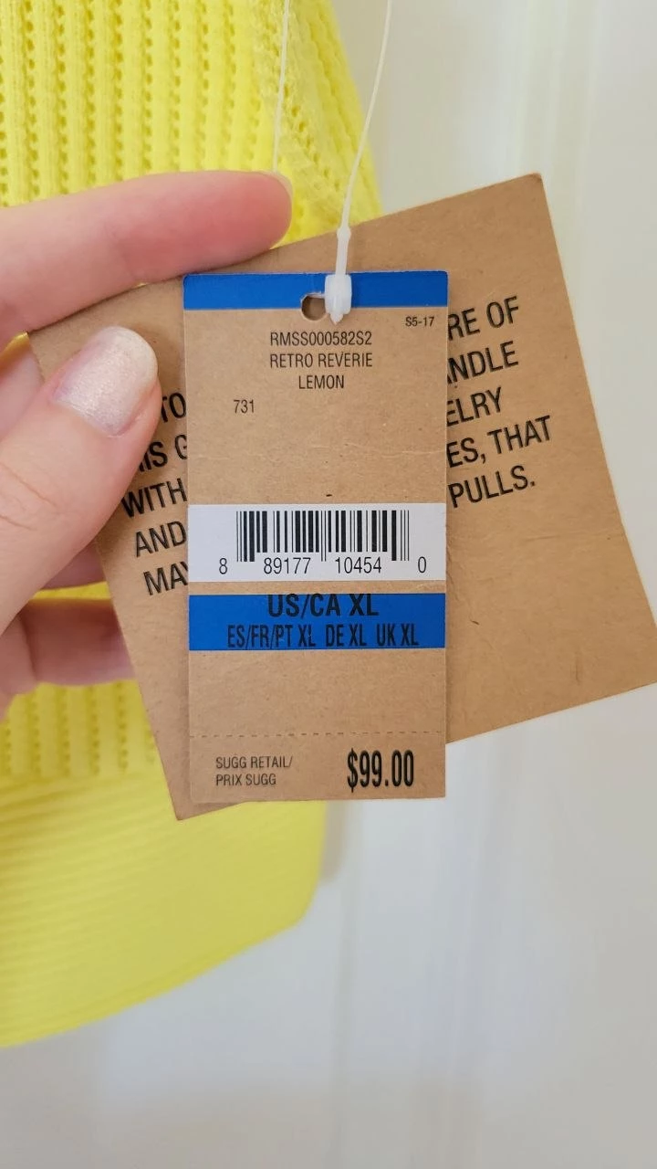 Rachel Roy Yellow Knit Tank Top - Size XL (NEW) - photo 3