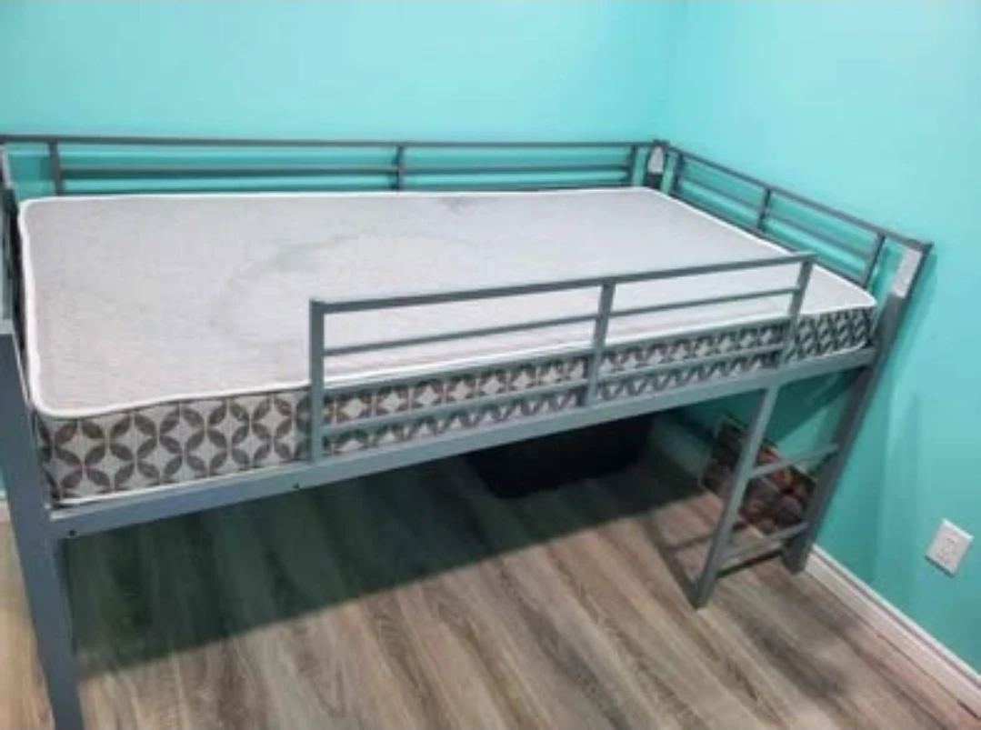 Loft Bed Frame with Slide