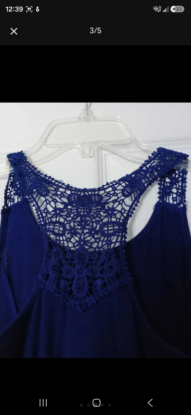 Royal Blue Tank Top with Lace Back XS/6X - photo 2