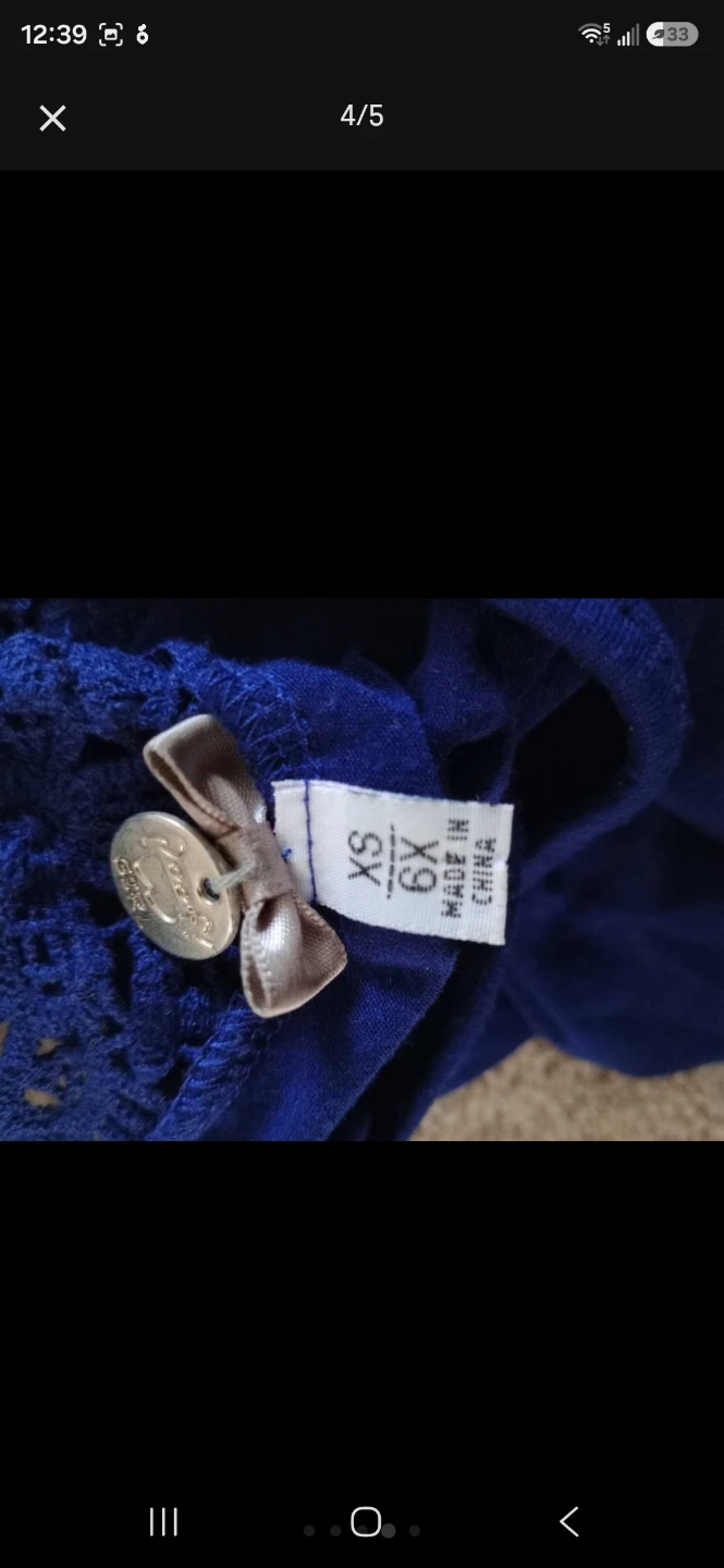 Royal Blue Tank Top with Lace Back XS/6X - photo 3