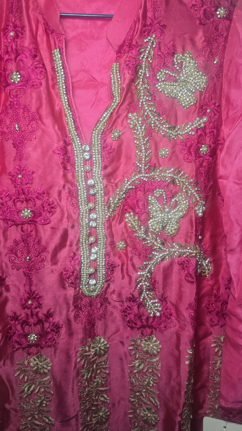 Pink Embroidered Kurti with Dupatta - photo 3