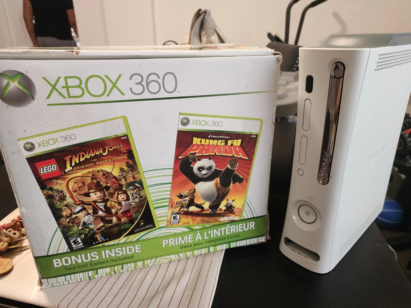Xbox 360 Console with LEGO Indiana Jones and Kung Fu Panda Games