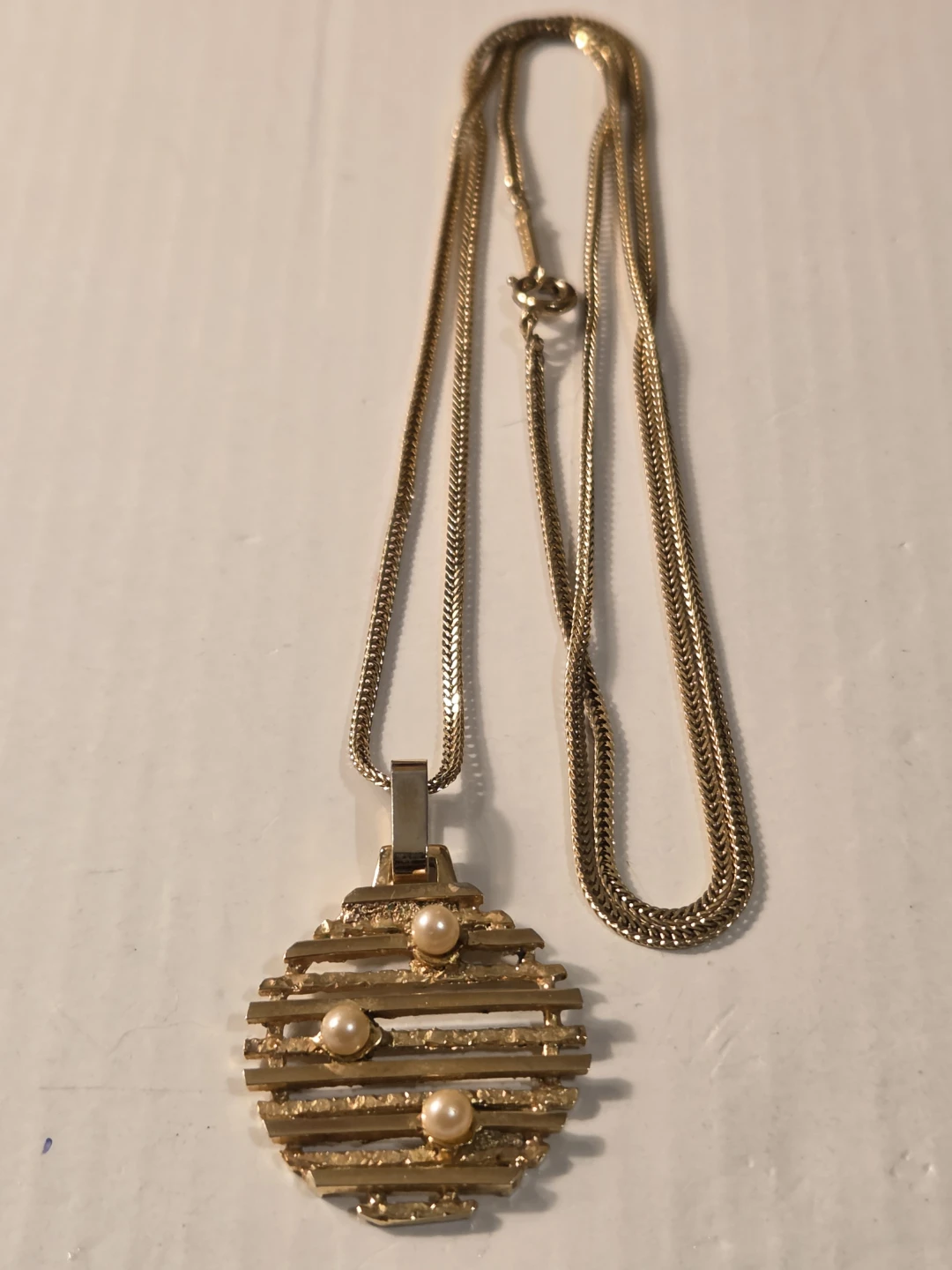 24 k gold triple plate pendant necklace - photo 2