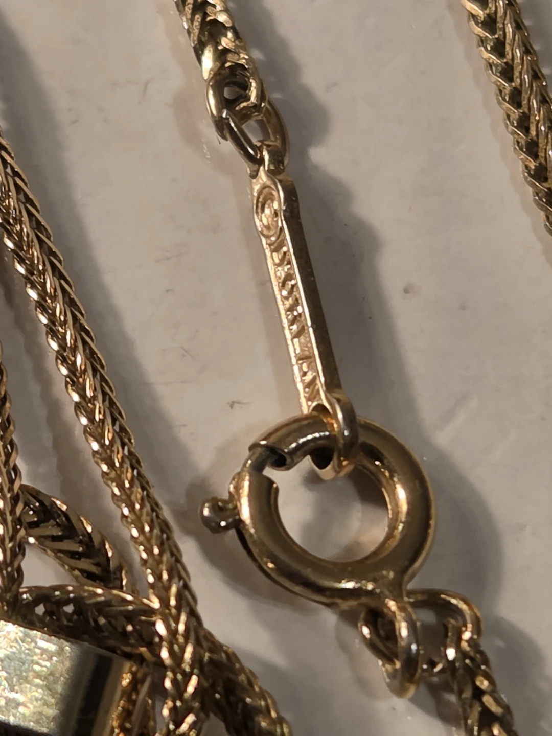 24 k gold triple plate pendant necklace - photo 4