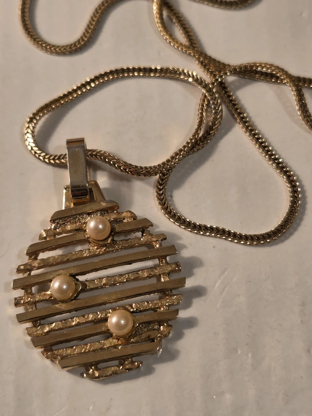 24 k gold triple plate pendant necklace - photo 5