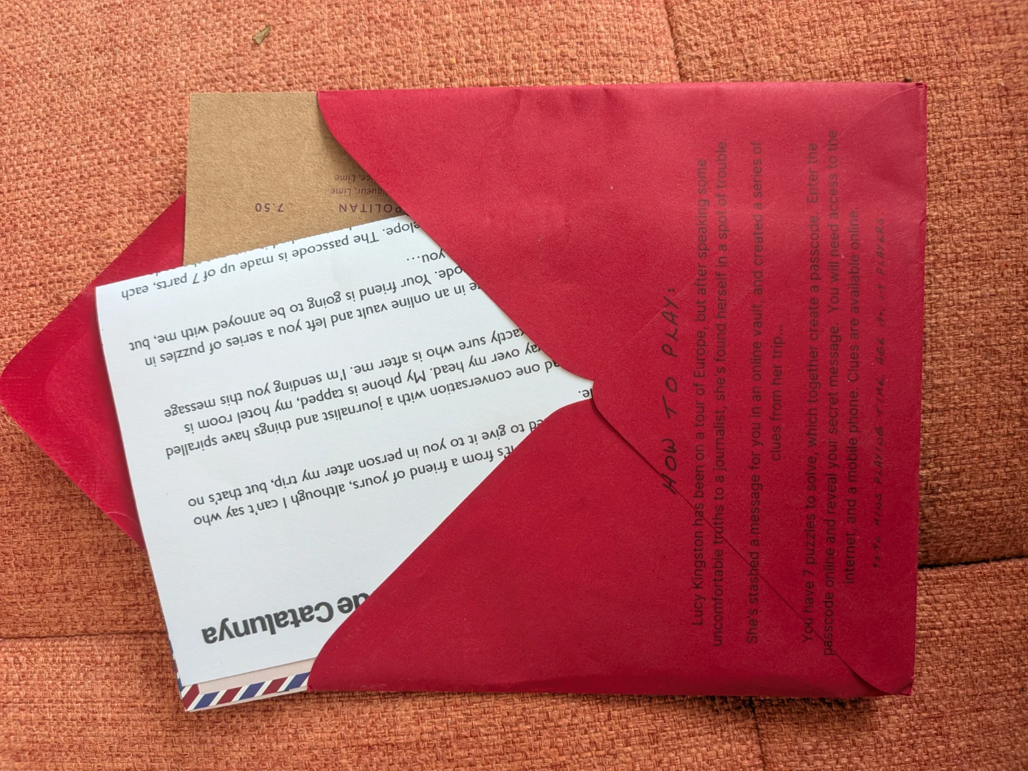 The Missed Flight Escape Room in an Envelope Puzzle Post Game - photo 3