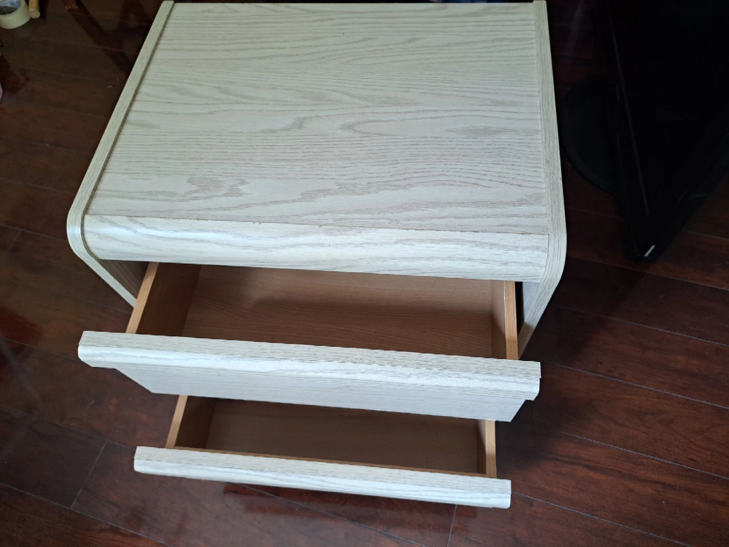 Light Wood Finish Two-Drawer Nightstand - photo 2