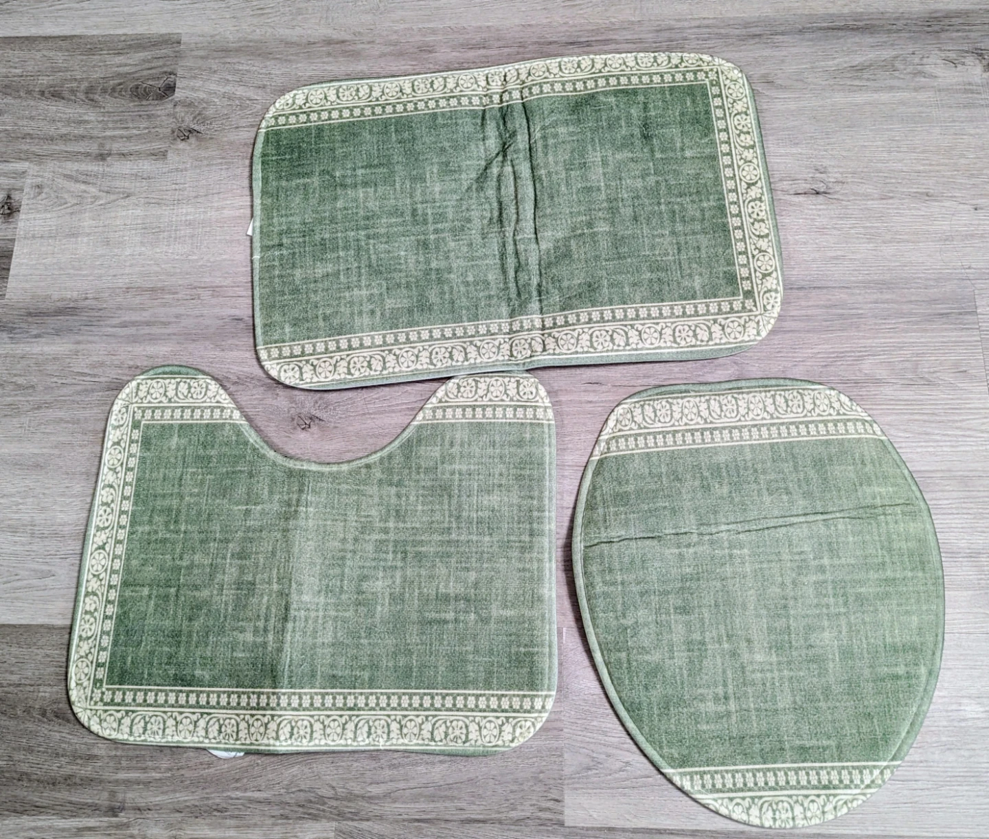 Green Bath Mat Set