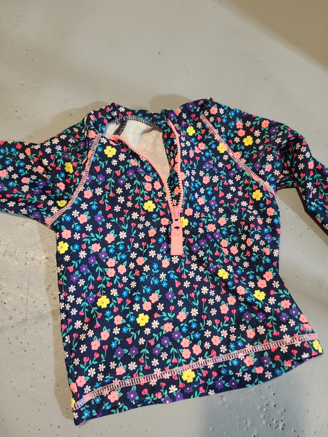 Carter's Floral Rash Guard Swim Shirt - 12 Months - photo 2