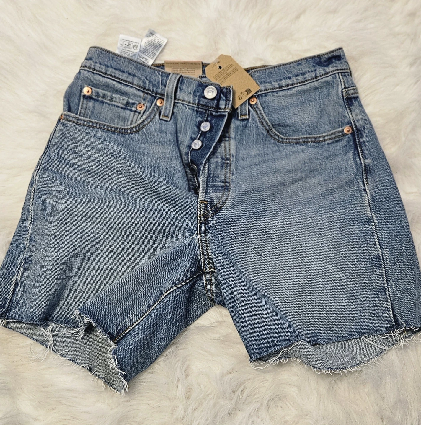 Levi's 501 Mid-Thigh Denim Shorts