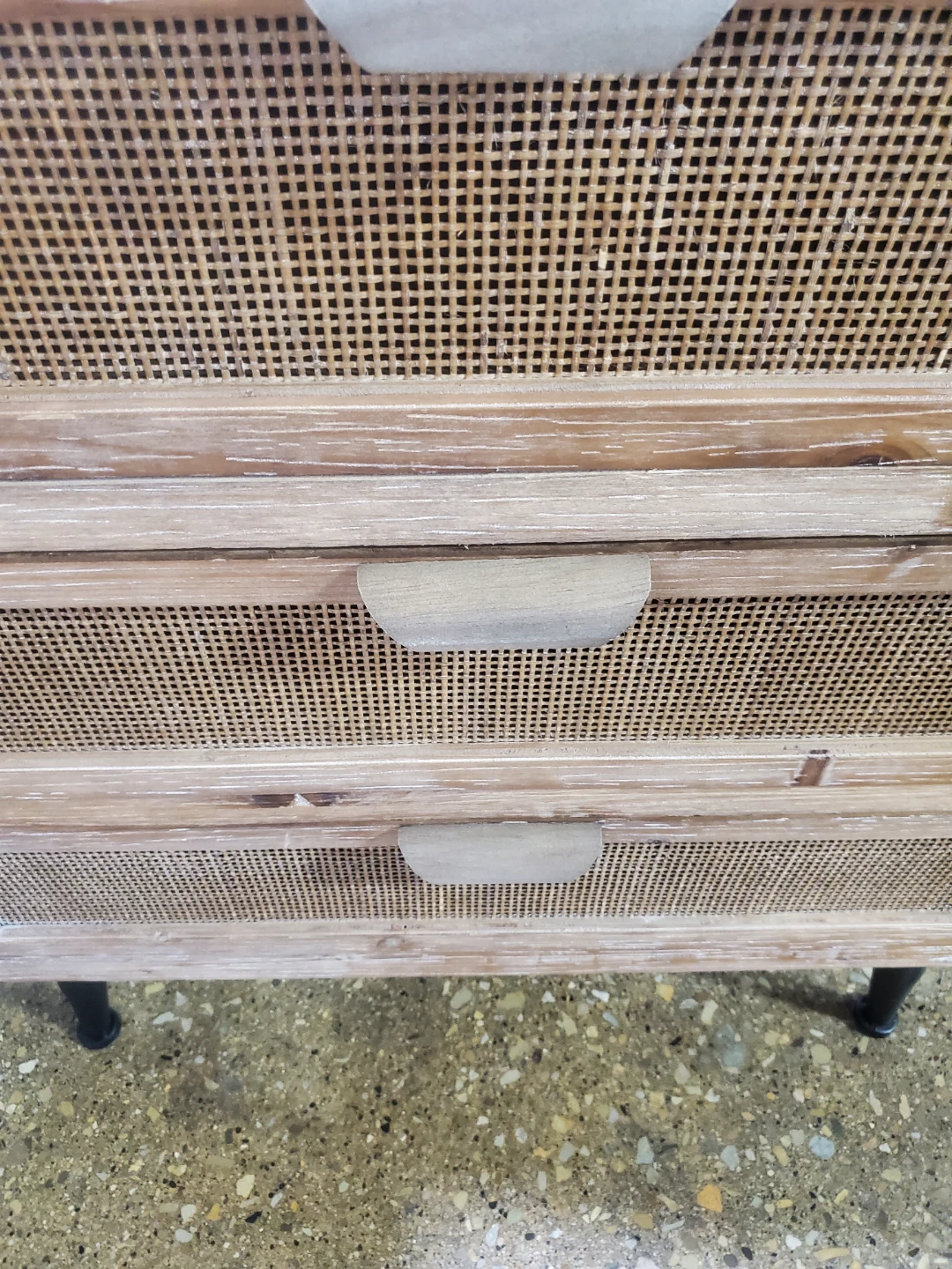 3-Drawer Rattan Accent Cabinet - photo 2
