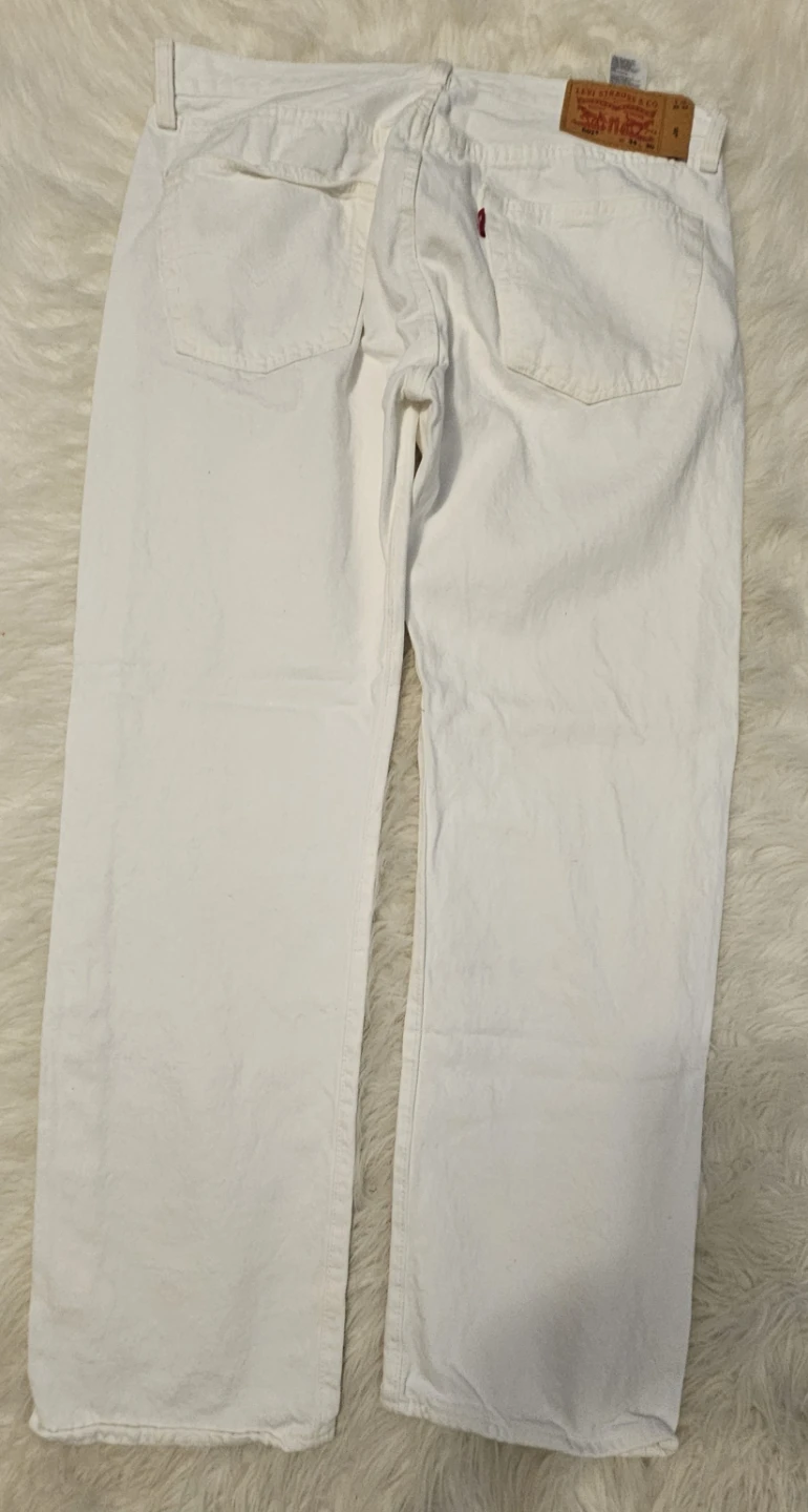 Levi's 501 White Denim Jeans Men's 34x30 - photo 4