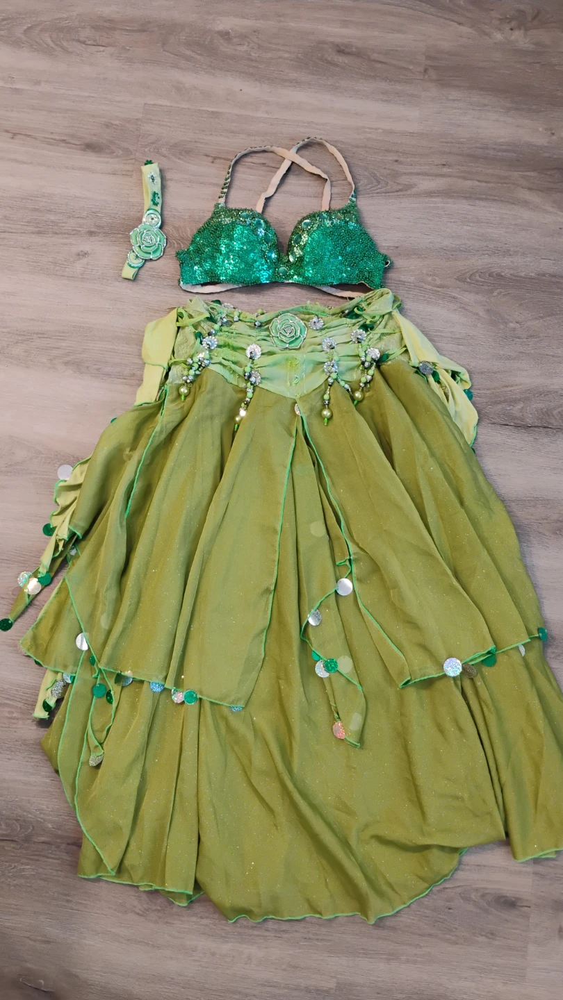 2 piece Belly Dance Costume plus Headband