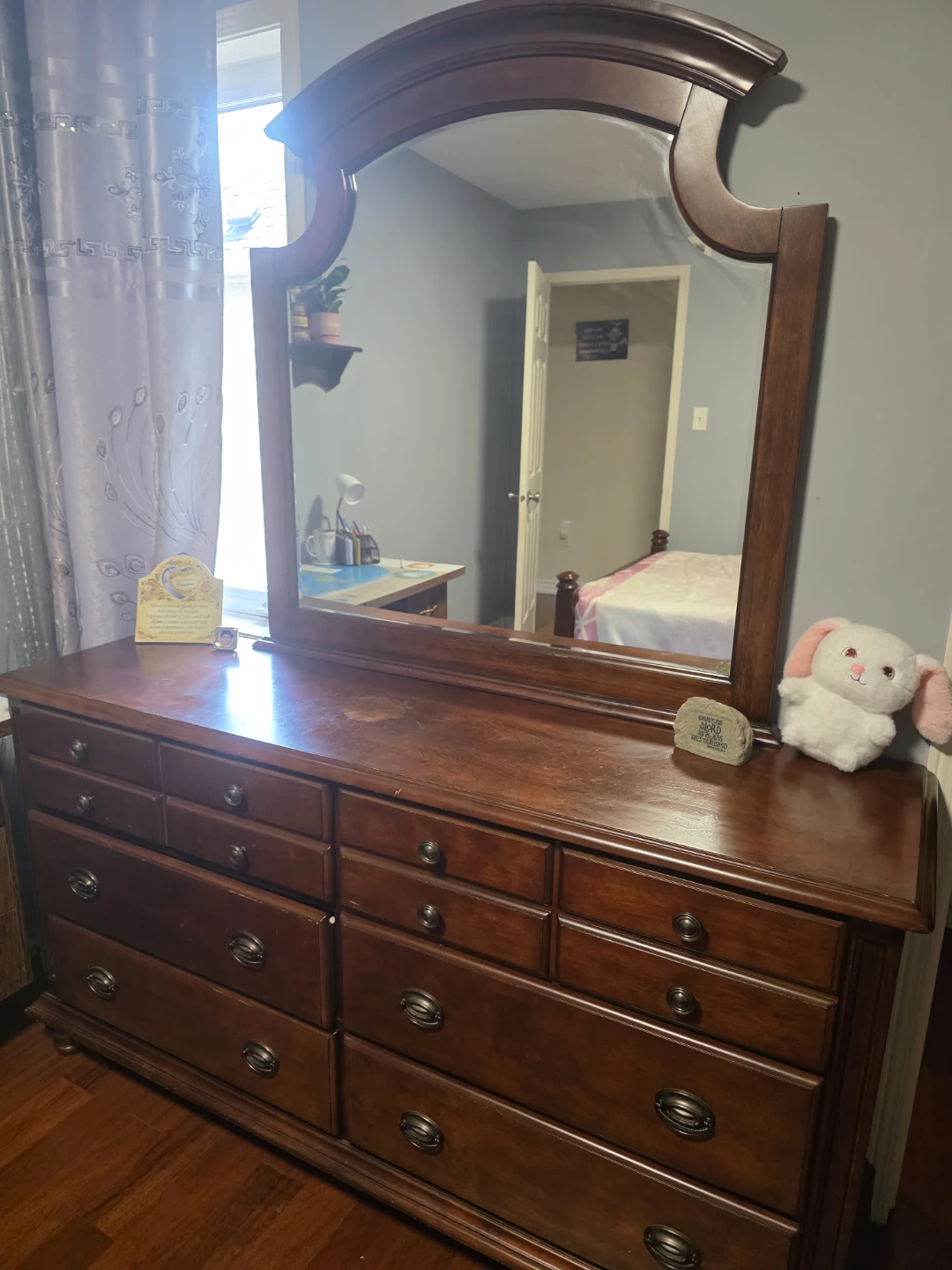 Wooden Dresser with Mirror - photo 3
