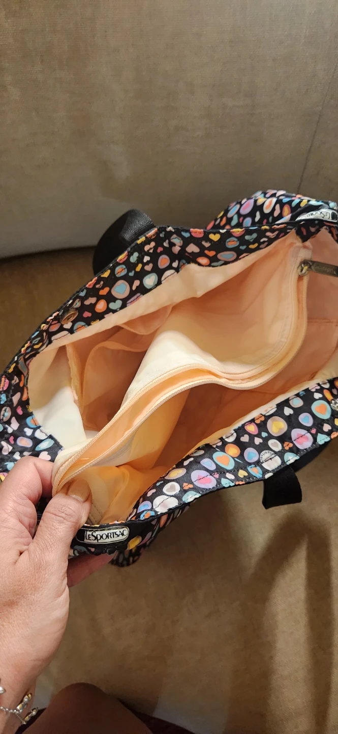 LeSportsac Tote Bag - Colorful Circles & Hearts Pattern - photo 2