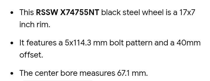 *Set of 4*.  17" RSSW Black Steel Wheels -5114.3 freshly painted - photo 5